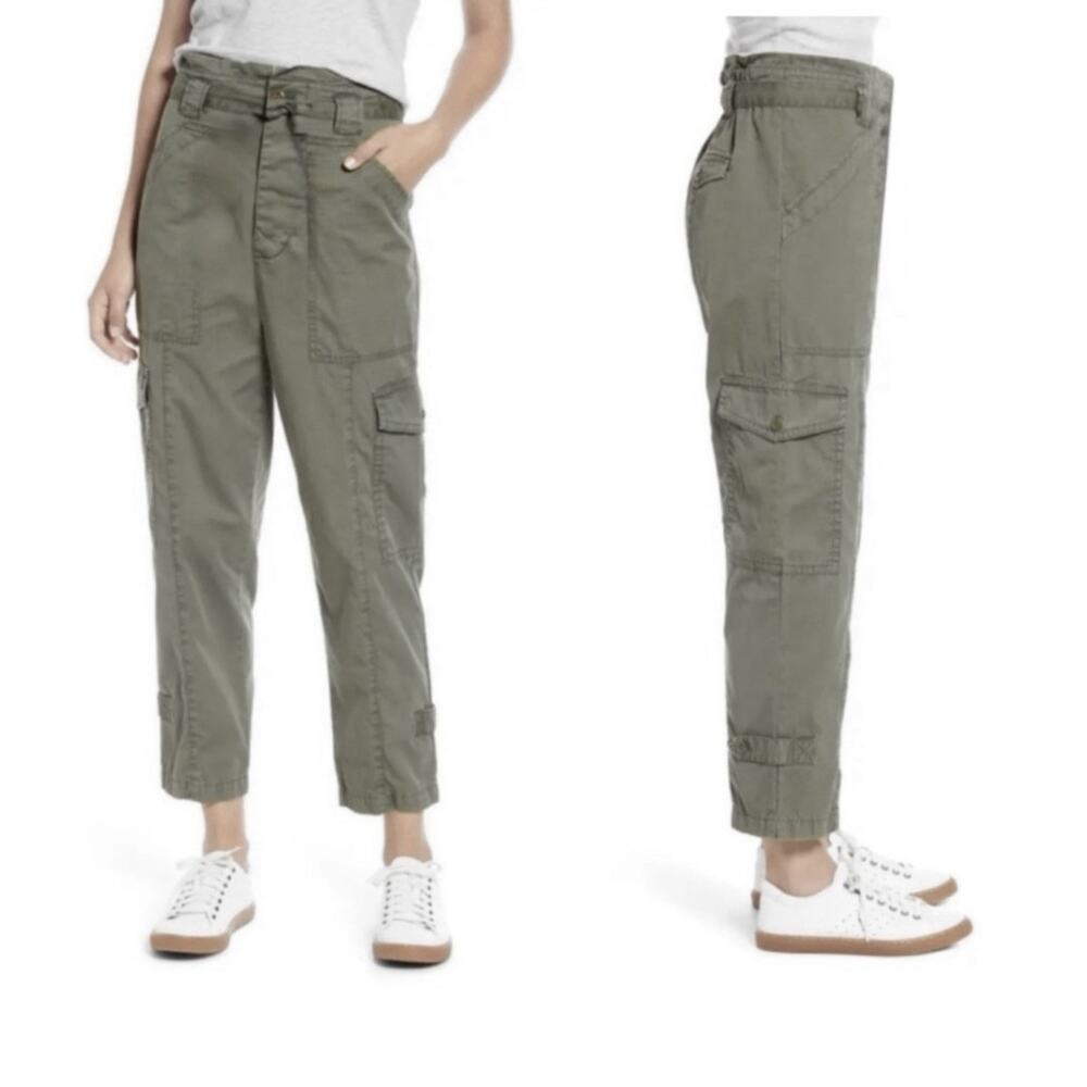 Alex Mill Expedition High-rise Ankle Cargo Pants — 4 Olive Quiet Luxury Utility